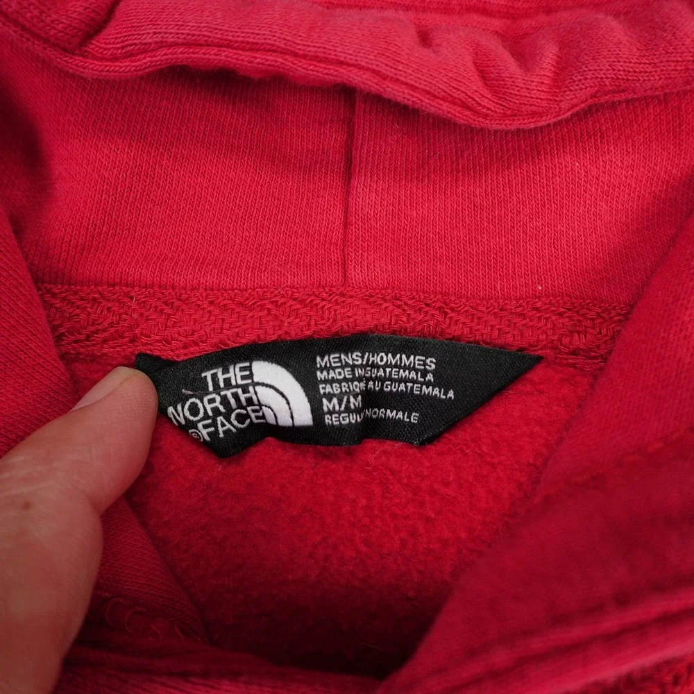 The North Face Hoodie Mens Medium Red Pullover Sweatshirt Logo Active